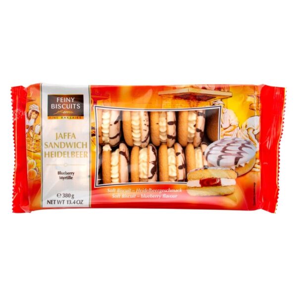 Biscuiti sandwich cu smantana-coacaze 380g