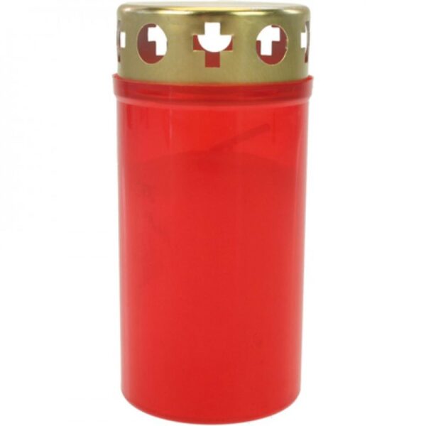 Candela cu capac rosie