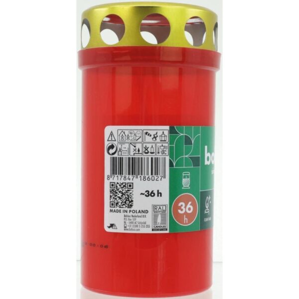 Candela rosie cu capac 11x5.5cm(a)