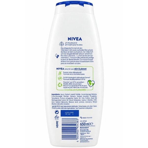 Gel de dus Nivea Creme Soft 650ml2