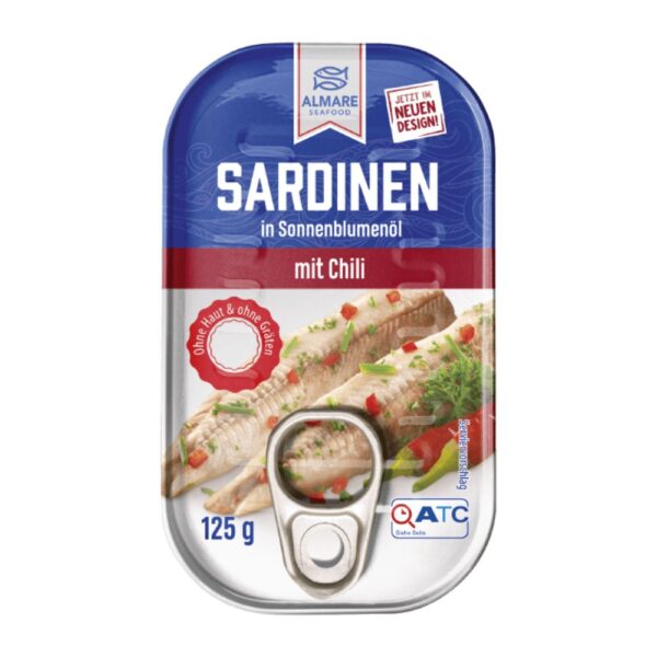Sardine Almare cu chili in ulei 125g