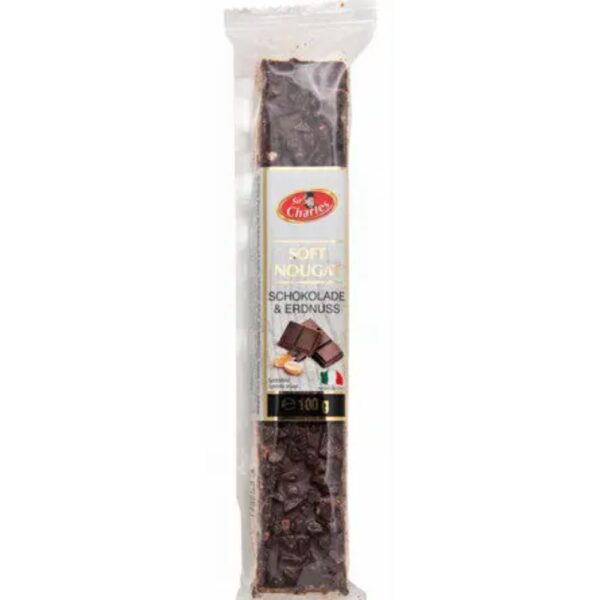 Baton Sir Charles Nuga alune si ciocolata neagra 100g