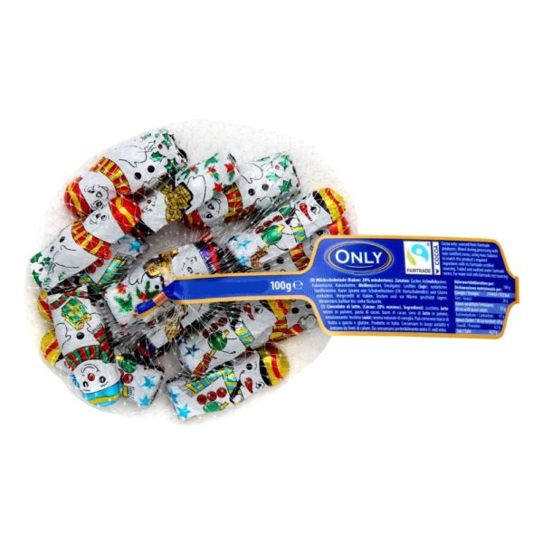 Ciocolatele cu lapte Mos Craciun alb 100g