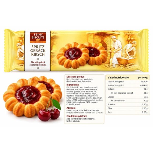 Fursecuri cu cirese feiny biscuits 235g