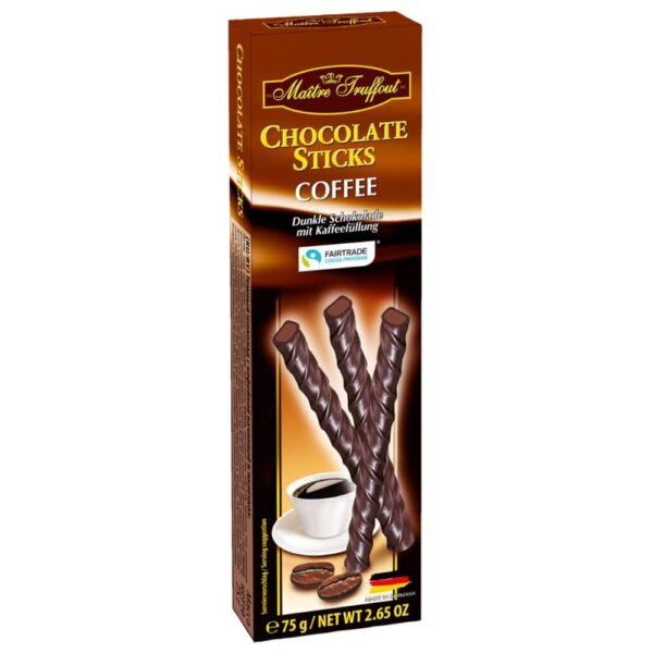 Ciocolata sticks amaruie cu cafea 75g