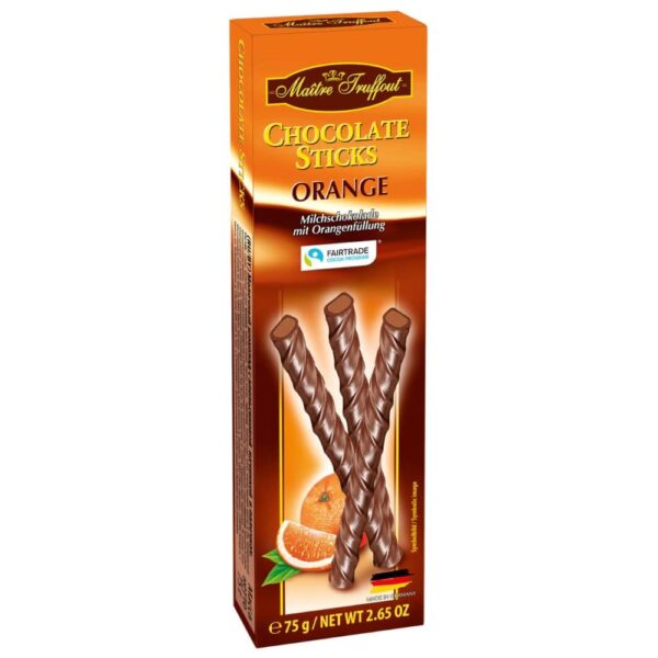 Ciocolata sticks amaruie cu portocala 75g