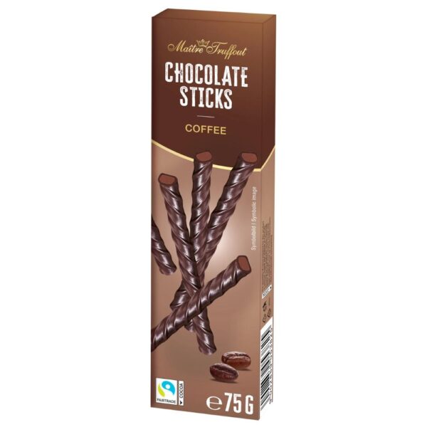 Ciocolata sticks amaruie cu cafea 75g