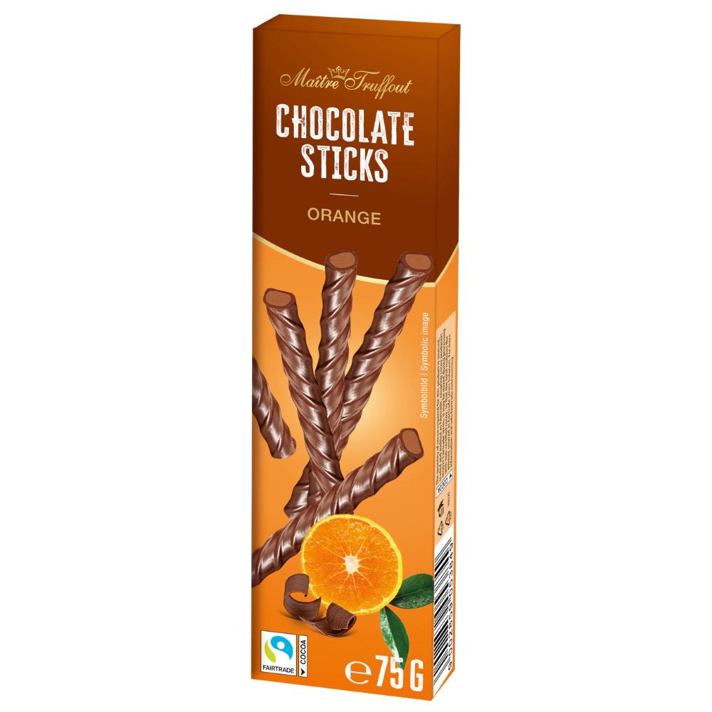 Ciocolata sticks amaruie cu portocala 75g
