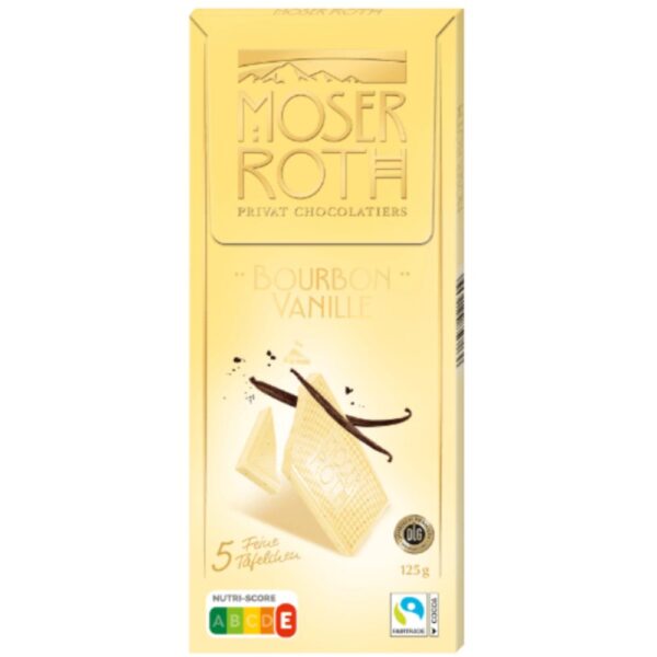 Ciocolata alba vanilie Moser Roth 125g