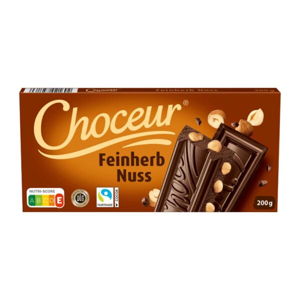Ciocolata amaruie Choceur cu alune intregi 200g