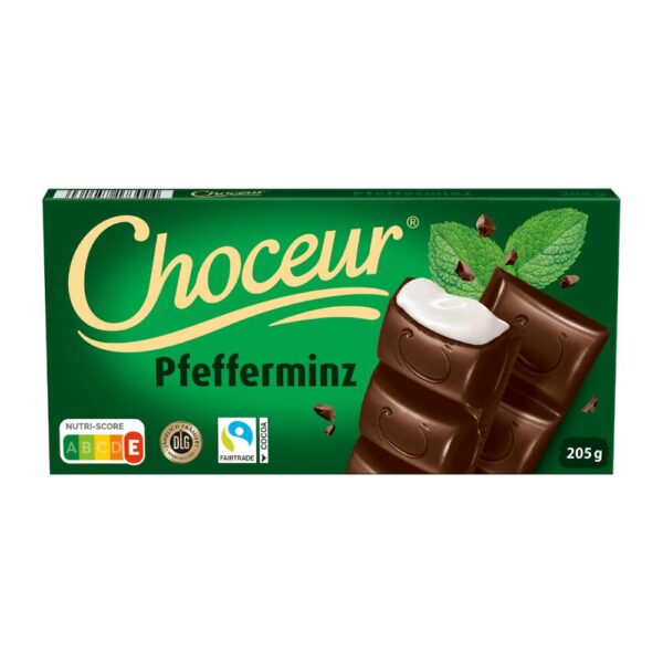 Ciocolata amaruie Choceur cu menta 205g