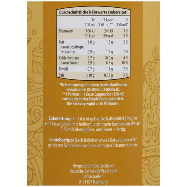 Cappuccino Amaroy cu gust de caramel 500g