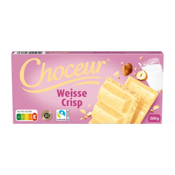 Ciocolata Choceur alba cu alune crocante 200g