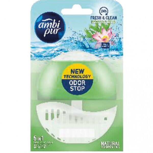 Odorizant WC Ambipur 5in1 bumbac si lotus 55ml