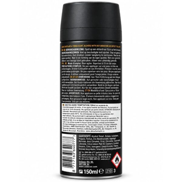 Deodorant Axe Dark Temptation men 150mlb