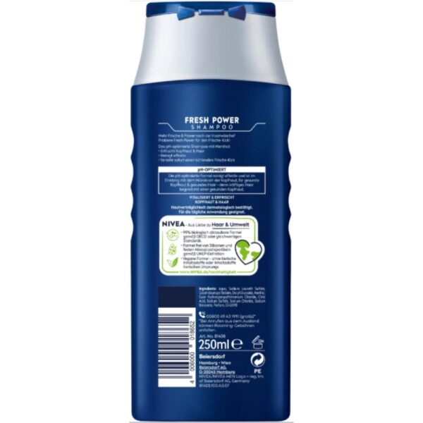 Sampon Nivea Men Power Fresh 250ml(b)