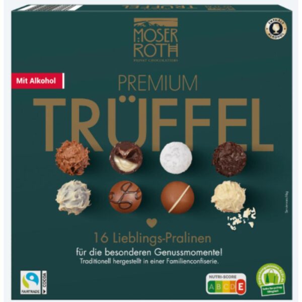 Trufe premium Moser Roth cu alcool 200g