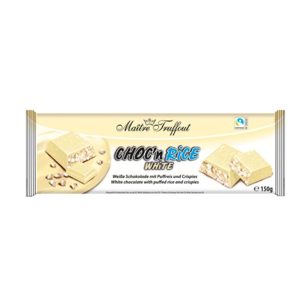 Ciocolata alba cu lapte si orez expandat 150g