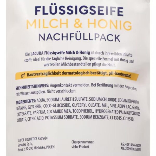 Sapun lichid Lacura lapte si miere 750ml