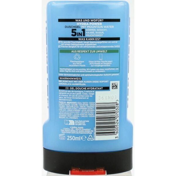 Gel de dus L'Oreal Men Hydra Power 250ml(2)