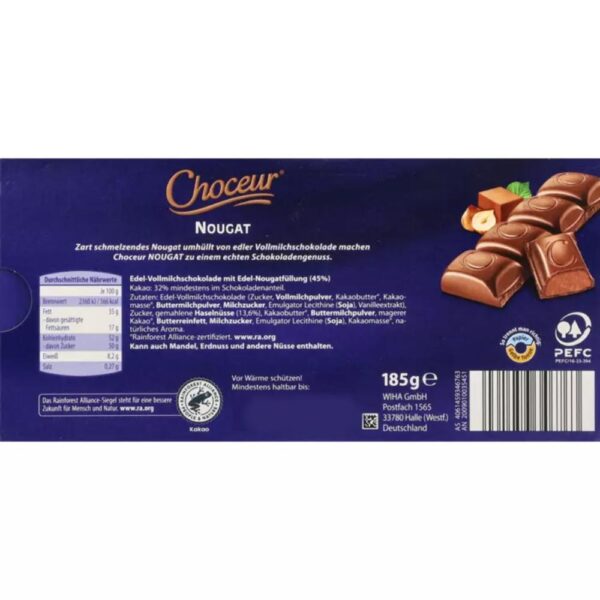 Ciocolatele Choceur cu nugat 185g