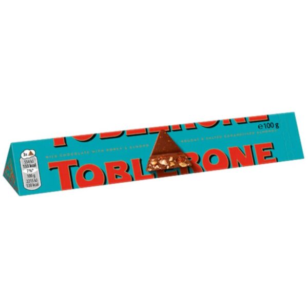 Ciocolata Toblerone miere, nougat si caramel sarat 100g