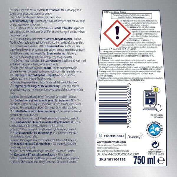 Crema Cif Original Profesional 750ml