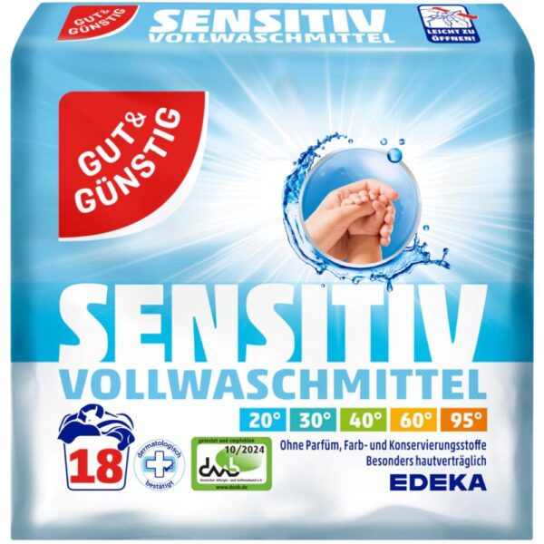 Detergent Gut und Gunstig Sensitiv 18 spalari