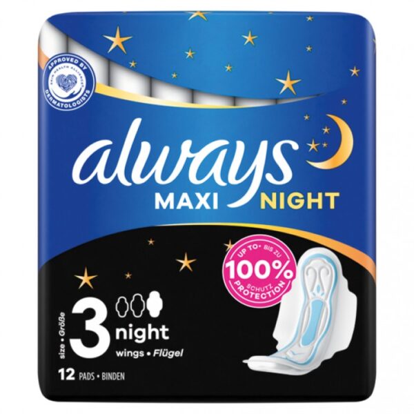Tampoane Always Maxi Night 12 bucati