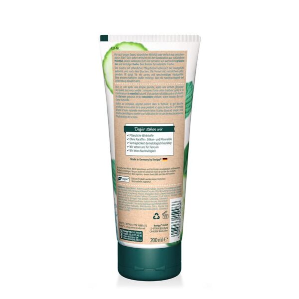 Gel dus Kneipp cu ceai verde, castravete, menta 200ml