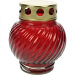 Candela rosie sticla capac