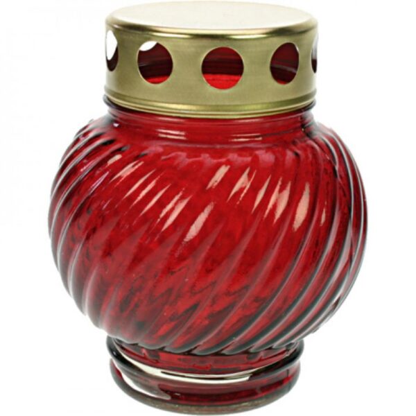 Candela rosie sticla capac