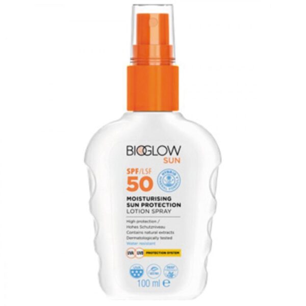 Lotiune spray BioGlow Sun 50SPF 100ml