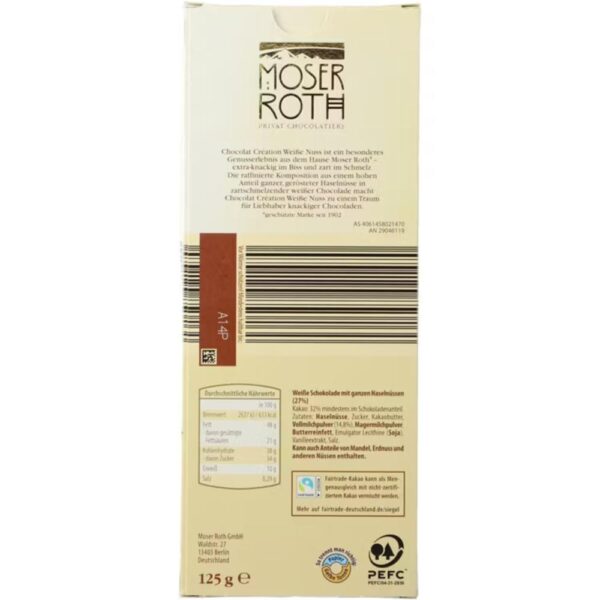 Ciocolata Moser Roth Weisse Nuss 125
