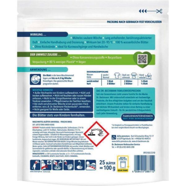 Servetele Dr. Beckmann universal 25 bucati 2