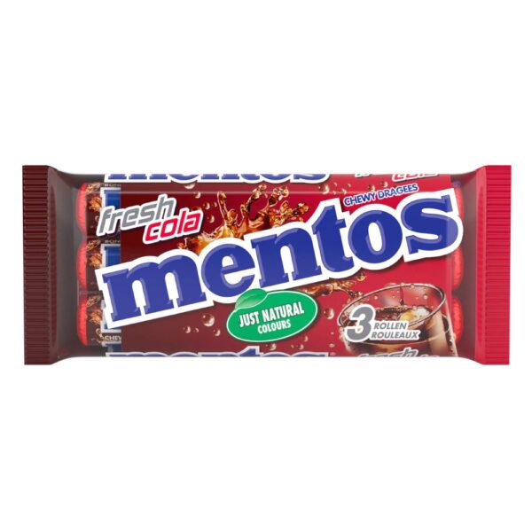 Set drajeuri mentos fresh cola 3x37,5g