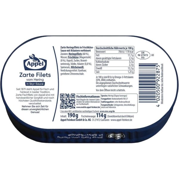 File Hering Appel in crema hrean 200g(a)