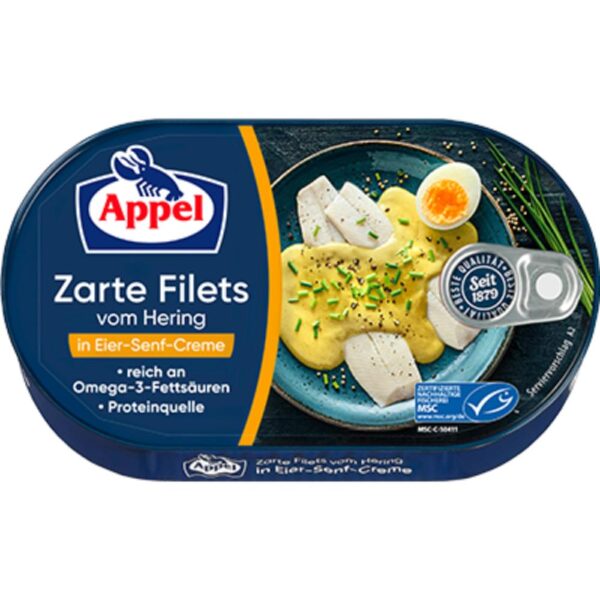 File Hering Appel in crema mustar si ou 200g