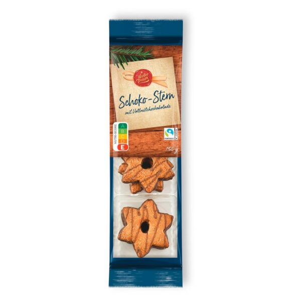 Winter Traum Knusper Sterne Schoko 150g