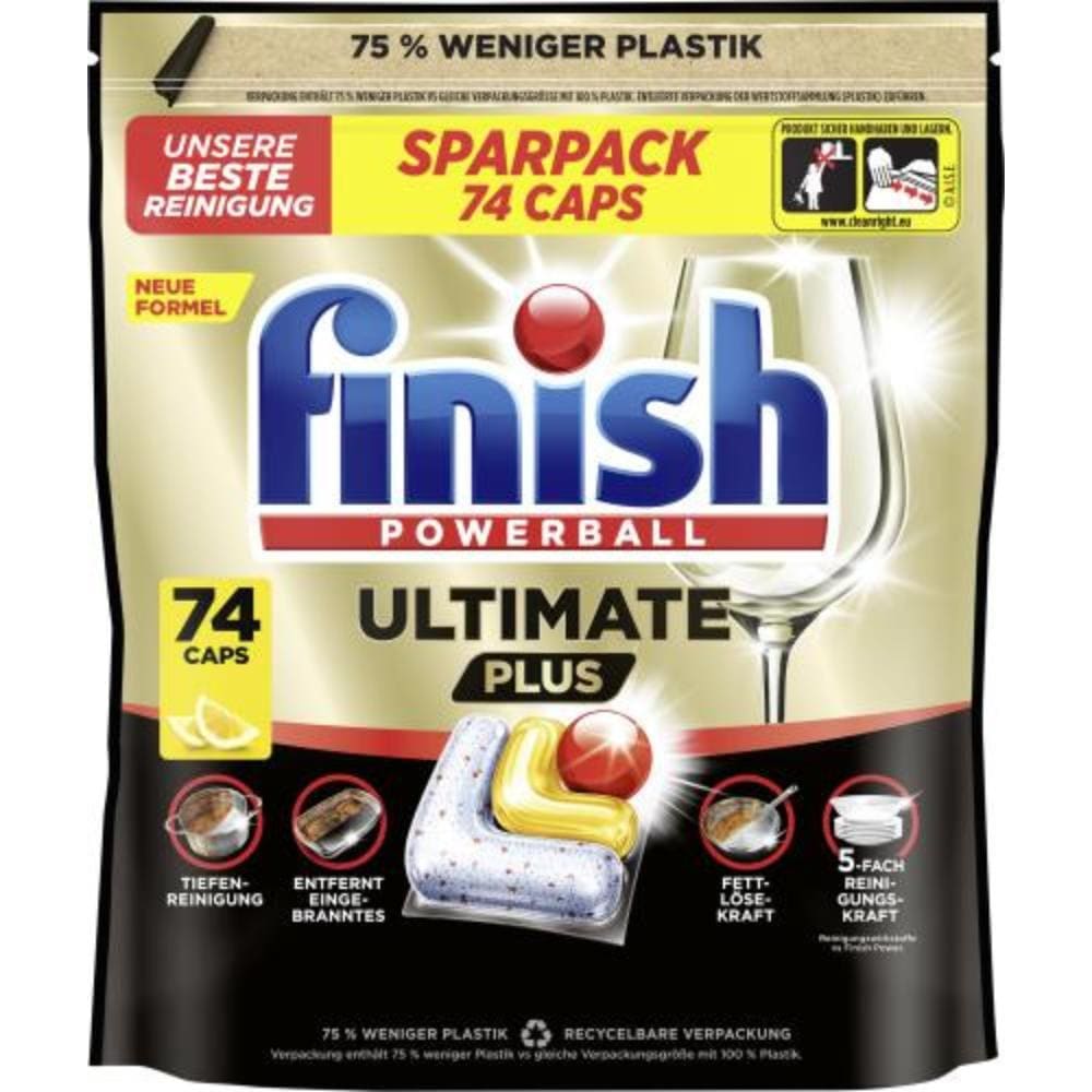 Finish Powerball Ultimate Plus Citrus 74 bucati Finish Powerball Ultimate Plus Citrus 74 bucati