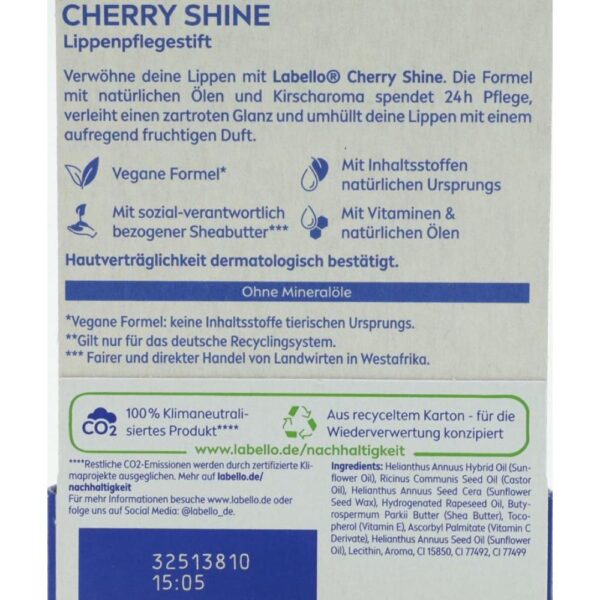 Lips kiss Labello cherry shine 3g(a)