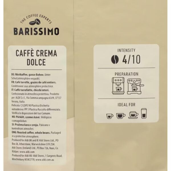Cafea Barissimo caffe crema dolce 1kg