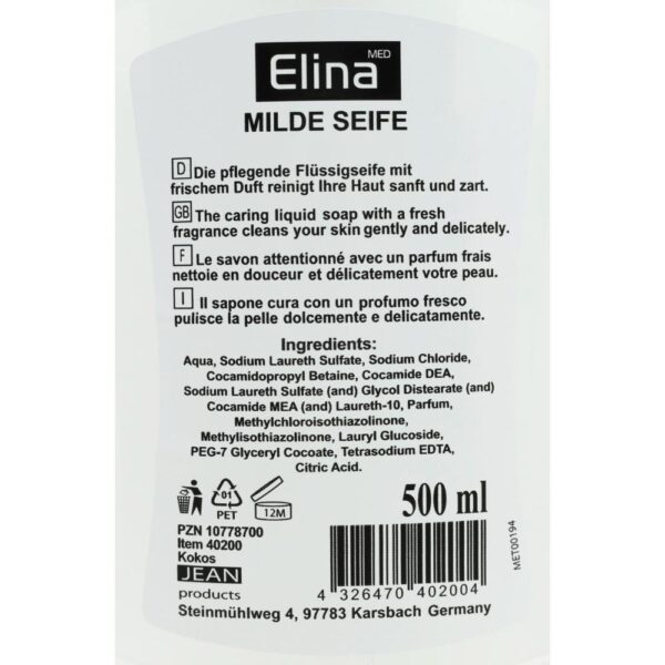 Sapun lichid Elina cocos 500ml(b)