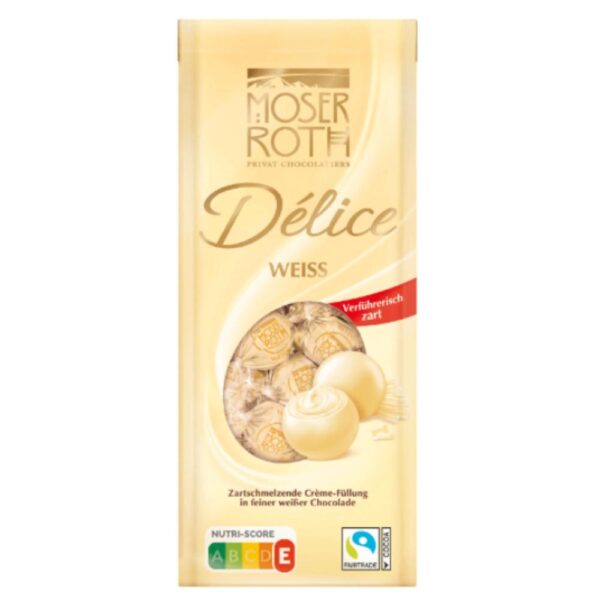 Praline Moser Roth ciocolata alba 140g