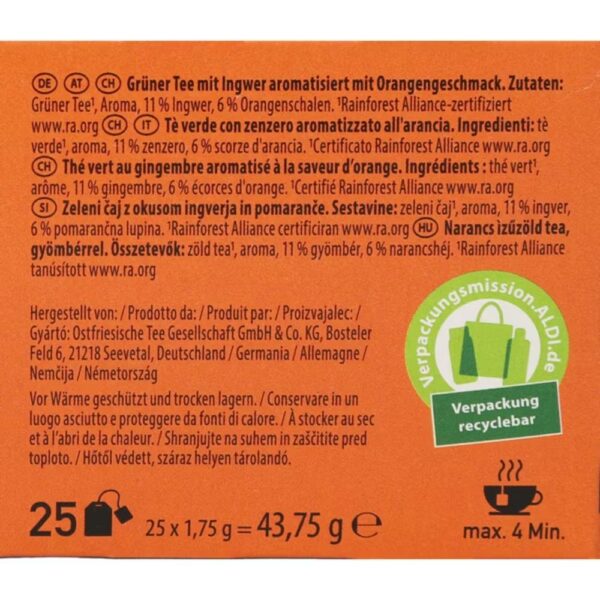 Ceai Westminster Verde Orange Ghimbir 25 plicuri