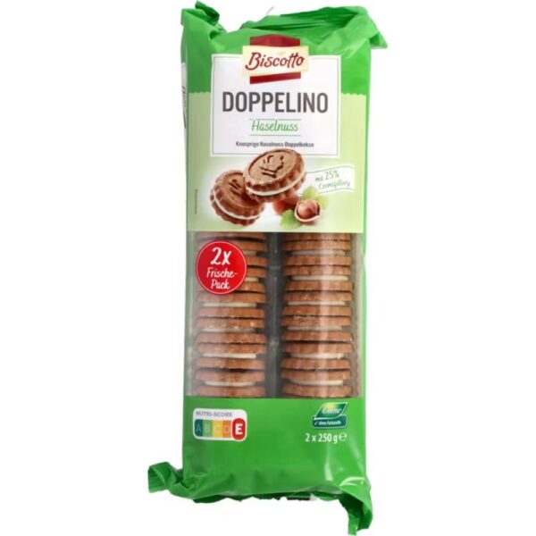 Biscuiti Doppelino alune 2x250g