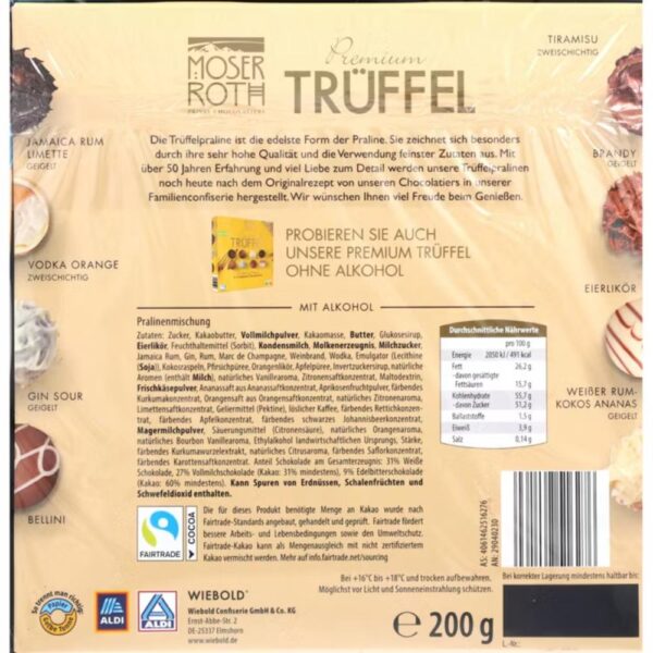 Truffel Premium Moser Roth cu alcool 200g(a)