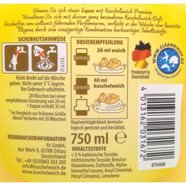 Balsam Kuschelweich Premium Luxus 750ml(a)