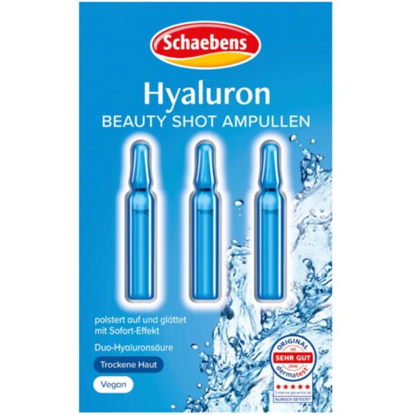 Fiole hidratante Schaebens Hyaluron 3x1ml
