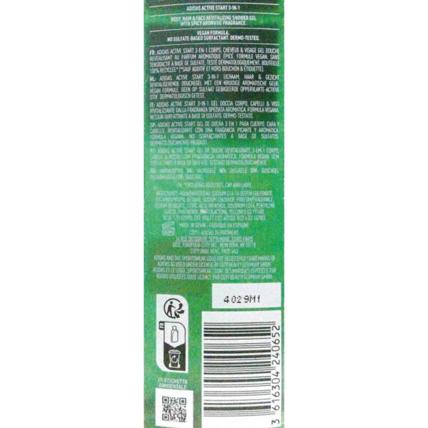 Gel de dus 3in1 Adidas Active Starkt 400ml(a)